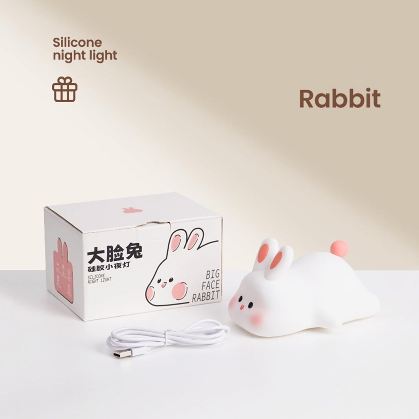 Bunny Glow Rechargeable Night Light for Loved Ones